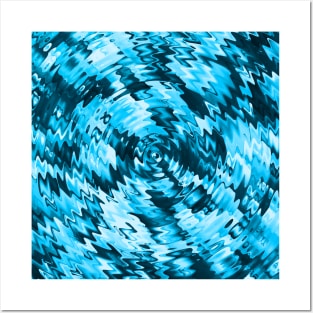 Blue Ripples in Water Texture Pattern Posters and Art